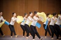Yellow silk fan 1-National Dance Posture Training
