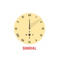Yellow simple sundial icon