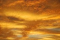 Yellow sky sunset Royalty Free Stock Photo