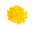 Yellow Sliced pepper isolated on white background. top view Royalty Free Stock Photo