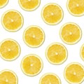 Yellow slices on white Background Royalty Free Stock Photo