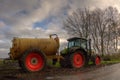 Slurry tanker and tractor