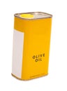 Yellow small tin of olive oil Royalty Free Stock Photo