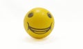 Yellow Smiley Ball Isolated On White Background Royalty Free Stock Photo