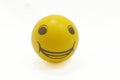 Yellow Smiley Ball Isolated On White Background Royalty Free Stock Photo