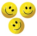 Yellow smiley balls, icon  icon  icon Royalty Free Stock Photo