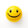 High-quality 3d Smiley Ball Design On White Background Royalty Free Stock Photo