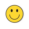 Yellow Smiling Face Positive People Emotion Icon