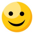 Yellow Smiling Happy Face Emoji Isolated Vector