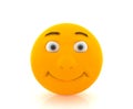 Yellow smiling round face emoticon