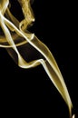 Yellow Smoke on black background Royalty Free Stock Photo