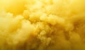 Yellow smoke clouds creating a dramatic and vibrant atmosphere for artistic projects Royalty Free Stock Photo