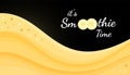 Yellow smoothie fruit logo cocktail illustration