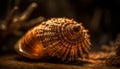 Yellow snail shell, beauty in nature design generated by AI