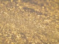 Yellow Snow frost with bokeh  effects. Christmas background. Royalty Free Stock Photo