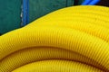 the yellow soaking-up hose Royalty Free Stock Photo
