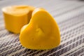 Yellow soap hearts