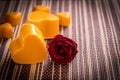 Yellow soap hearts