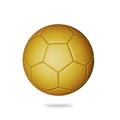 Yellow Soccer ball . White background. 3d illustration Royalty Free Stock Photo