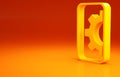 Yellow Software, web development, programming concept icon isolated on orange background. Programming language and Royalty Free Stock Photo
