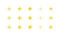 Yellow sparkles symbols vector. Set stars sparkle icon. Vector EPS10