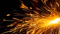 Yellow sparks and blurred background