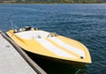 Yellow Speed Boat Royalty Free Stock Photo