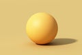 Yellow sphere ball on Yellow background Royalty Free Stock Photo