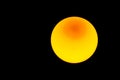 Yellow sphere on a black background Royalty Free Stock Photo