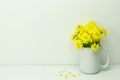 Yellow spike flowers in a vase Royalty Free Stock Photo