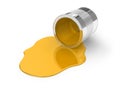 Yellow spilled paint Royalty Free Stock Photo