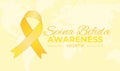 Yellow Spina Bifida Awareness Month Background Illustration