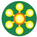 Yellow spinner with balls on blades