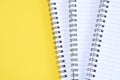 Yellow Spiral Paper Notepads Royalty Free Stock Photo
