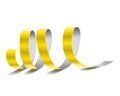 Yellow Spiral Ribbon Royalty Free Stock Photo