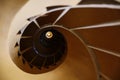 Yellow Spiral Staircase from Below Royalty Free Stock Photo