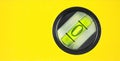 Yellow spirit level. Royalty Free Stock Photo