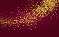 Yellow Splash Festive Burgundy Background. Vector