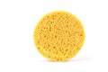 Yellow sponge for washing isolated on a white background Royalty Free Stock Photo