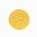 Yellow sponge for washing isolated on a white background Royalty Free Stock Photo