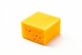 Yellow Sponge on White Background Royalty Free Stock Photo