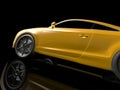 Yellow sport car Royalty Free Stock Photo