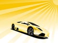 Yellow sport car Royalty Free Stock Photo