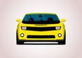 Yellow sport car. Chevrolet Camaro
