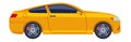 Yellow sport car icon. Automobile side view