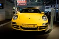 Yellow sport car Parsche Carrera