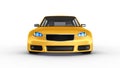 Yellow sports car - 3D render