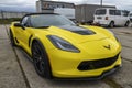 Yellow sports car Chevy Corvette Z06, which is the fastest Corvette ever produced