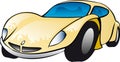 Yellow Sports Car Illustration