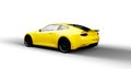 Yellow sports car isolated on white background Royalty Free Stock Photo